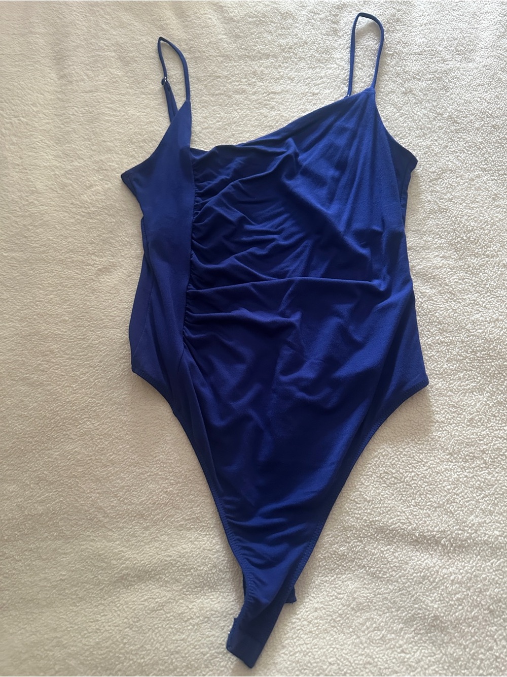 Lush Royal Blue Girls One-Piece Swimsuit with Ruched Front